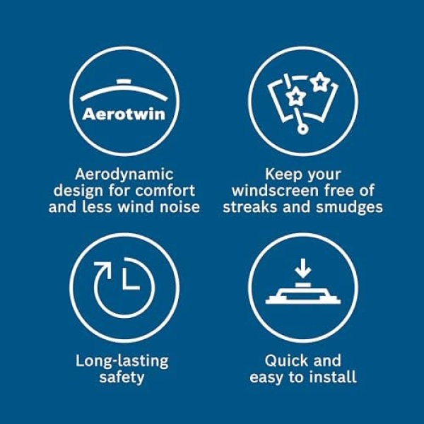 Bosch Wiper Blade Aerotwin A205S, Length: 600mm/475mm − Set of Front Wiper - Image 3