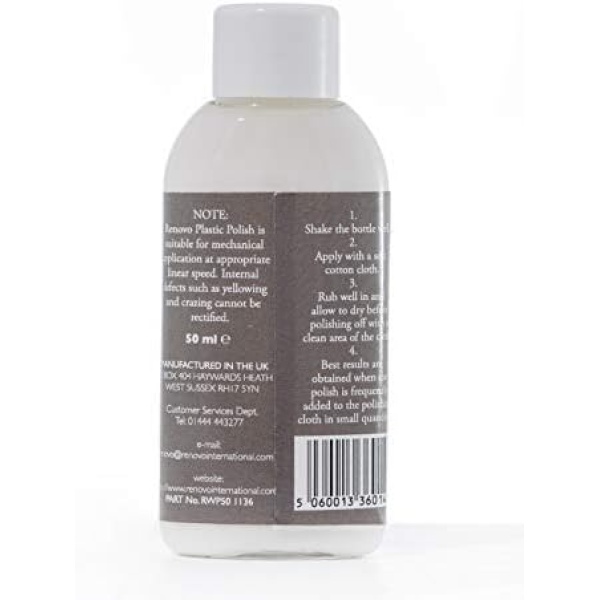 Renovo RWP501136 International Plastic Window Polish, 50 ml - Image 3