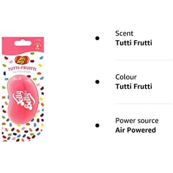 Jelly Belly Car Air Freshener - Tutti Fruitti 3D Hanging Freshener. Car Scent - Image 6