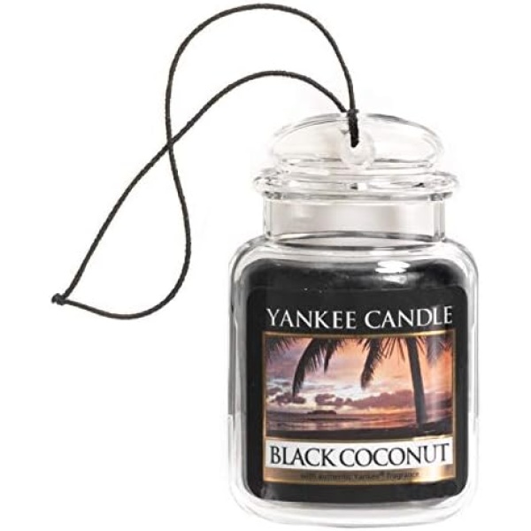 Yankee Candle 1194390E Car Jar Ultimate Air Freshener, Black Coconut, 1 Count - Image 2