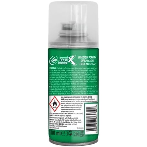 Turtle Wax Odor-X Whole Car Blast - New Car Scent Air Freshener - Image 2