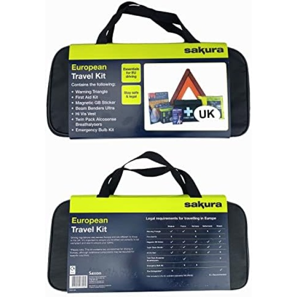 Sakura EU Travel and First Aid Kit SS5199 – Warning Triangle, UK Plate, Beam - Image 2