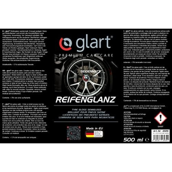 Glart 45RK Car Tyre Shine 500 ml with Sponge, for Tyre Dressing, Cleaning - Image 6