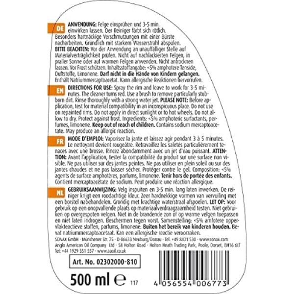 SONAX XTREME Wheel Cleaner full effect (500 ml) - Highly effective special - Image 2