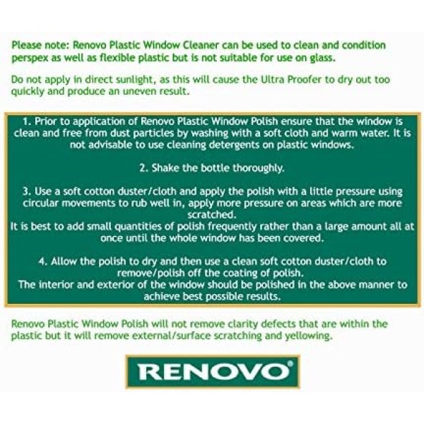 Renovo RWP501136 International Plastic Window Polish, 50 ml - Image 5