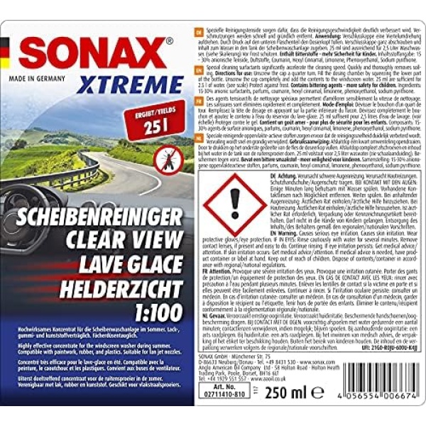 XTREME Clear View 1:100 (250 ml) - Highly effective concentrate for the - Image 2