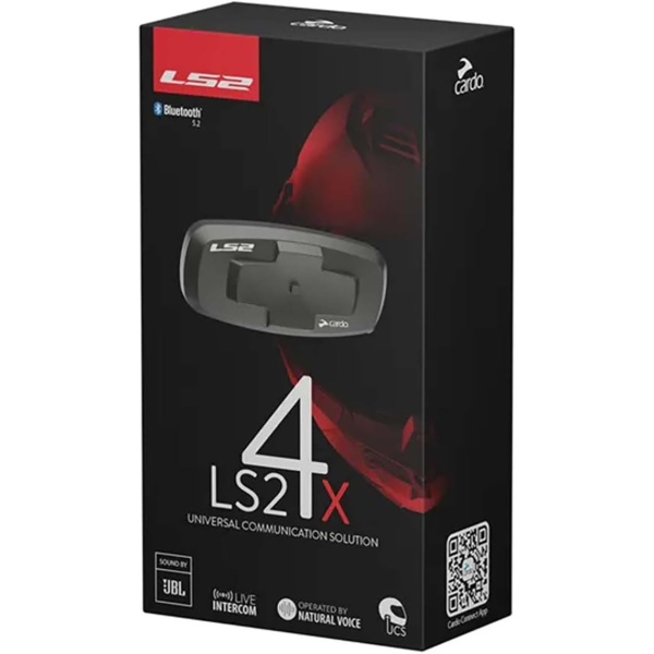 LS2 Helmets Cardo 4X UCS Bluetooth Headset (Black) - Image 2