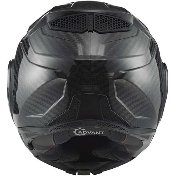 LS2 Helmets Advant X Carbon Modular Helmet (Matte Black - X-Large) - Image 2