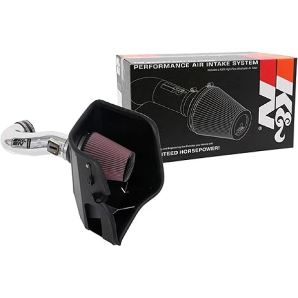 K&N Cold Air Intake Kit: High Performance, Guaranteed to Increase Horsepower: Fits 2019-2020 CHEVROLET Silverado 1500; 2019-2020 GMC Sierra 1500, 77-3110KP