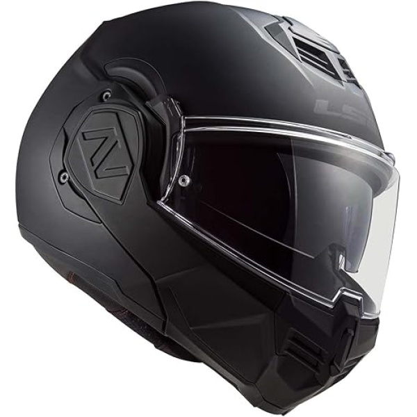 LS2 Helmets Advant Modular Helmet with Integrated Cardo 4X Bluetooth (Noir Matte Black - Medium) - Image 3