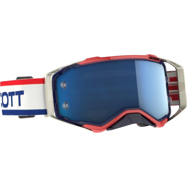 Scott Prospect Heritage Unisex-Adult Off-Road Motorcycle Goggles - White/Blue Retro/One Size