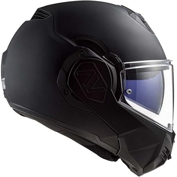 LS2 Helmets Advant Modular Helmet with Integrated Cardo 4X Bluetooth (Noir Matte Black - Medium) - Image 5