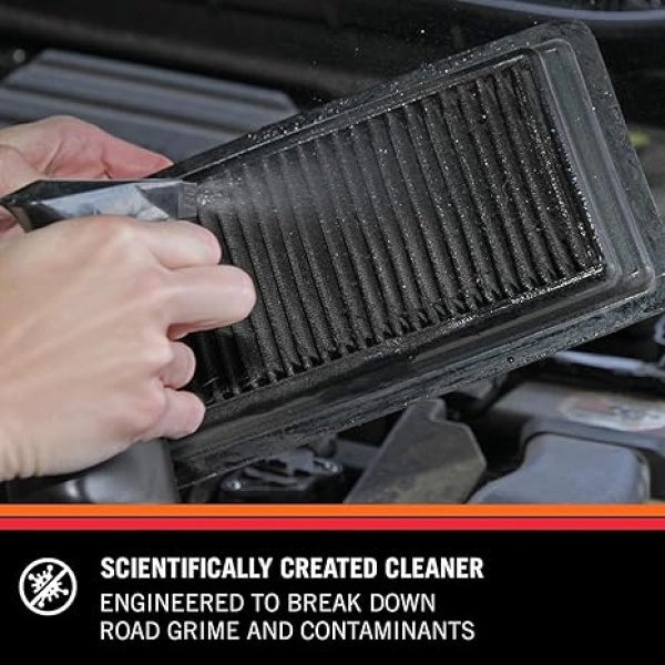 K&N Air Filter Cleaning Kit: Aerosol Filter Cleaner and Oil Kit; Restores Engine Air Filter Performance; Service Kit-99-5000, Multi - Image 6