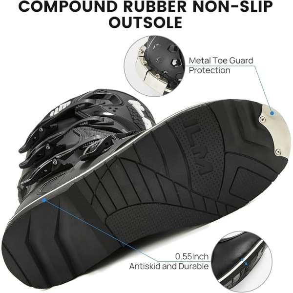 ILM Motorcycle Boots for Men Waterproof ATV Motorcross Dirt Blike Riding Biker Boots Model-MX3 - Image 5
