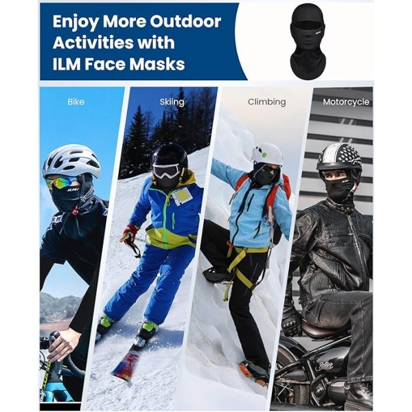 ILM Motorcycle Balaclava Face Mask for Ski Model FM01 - Image 5