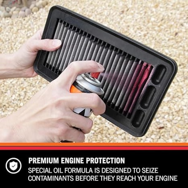 K&N Air Filter Cleaning Kit: Aerosol Filter Cleaner and Oil Kit; Restores Engine Air Filter Performance; Service Kit-99-5000, Multi - Image 5