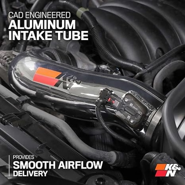K&N Cold Air Intake Kit: High Performance, Guaranteed to Increase Horsepower: Fits 2019-2020 CHEVROLET Silverado 1500; 2019-2020 GMC Sierra 1500, 77-3110KP - Image 4