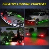 Nilight 10PCS 3.8” 6LED Red Green LED Indicator Light Truck Camper Side Marker Light Marine Boat Navigation Light Yacht Kayak Sailboat Trailer Bus RV Clearance Light 12V DC - Image 3