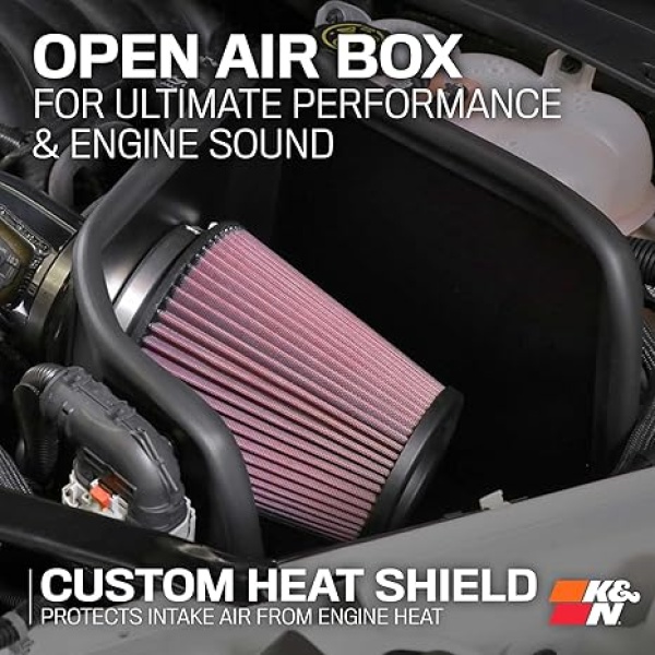 K&N Cold Air Intake Kit: High Performance, Guaranteed to Increase Horsepower: Fits 2019-2020 CHEVROLET Silverado 1500; 2019-2020 GMC Sierra 1500, 77-3110KP - Image 6