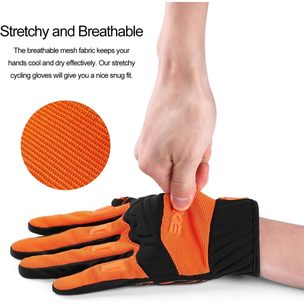 INBIKE Mountain Bike Gloves for Men Knuckle Guard Padded Men's Cycling Gloves Breathable for MTB Motocross Racing Dirtbike - Image 3