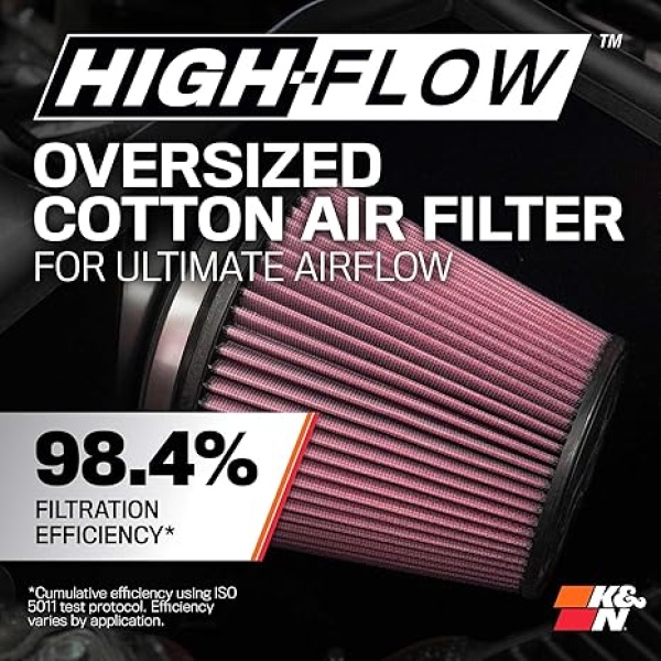 K&N Cold Air Intake Kit: High Performance, Guaranteed to Increase Horsepower: Fits 2019-2020 CHEVROLET Silverado 1500; 2019-2020 GMC Sierra 1500, 77-3110KP - Image 5