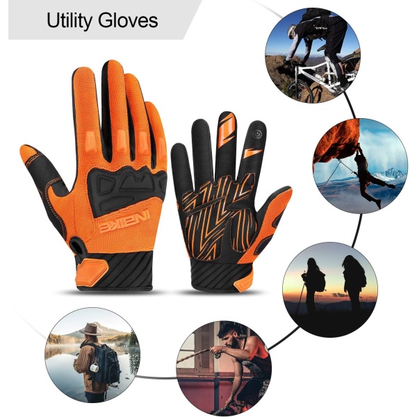 INBIKE Mountain Bike Gloves for Men Knuckle Guard Padded Men's Cycling Gloves Breathable for MTB Motocross Racing Dirtbike - Image 7