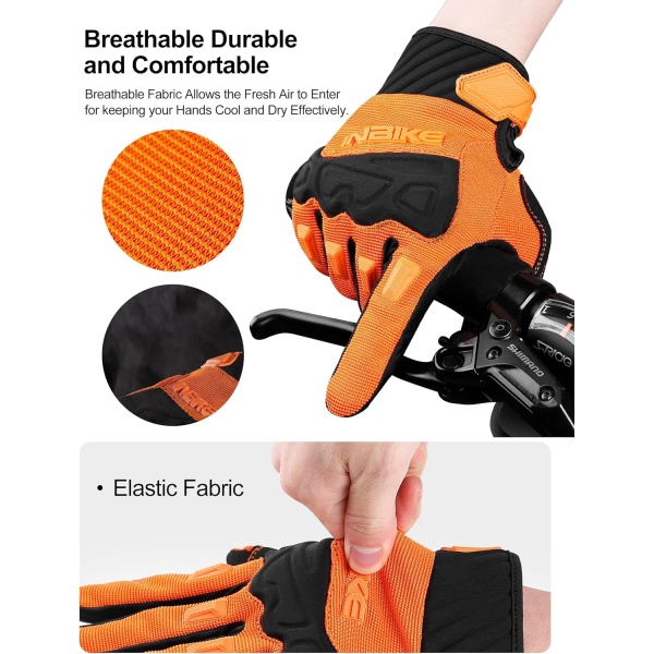INBIKE Mountain Bike Gloves for Men Knuckle Guard Padded Men's Cycling Gloves Breathable for MTB Motocross Racing Dirtbike - Image 2