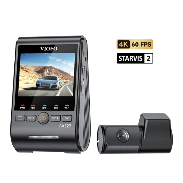 VIOFO A329 2CH First 4K 60FPS Front and 2K Rear Wi-Fi 6 Dash Cam HDR