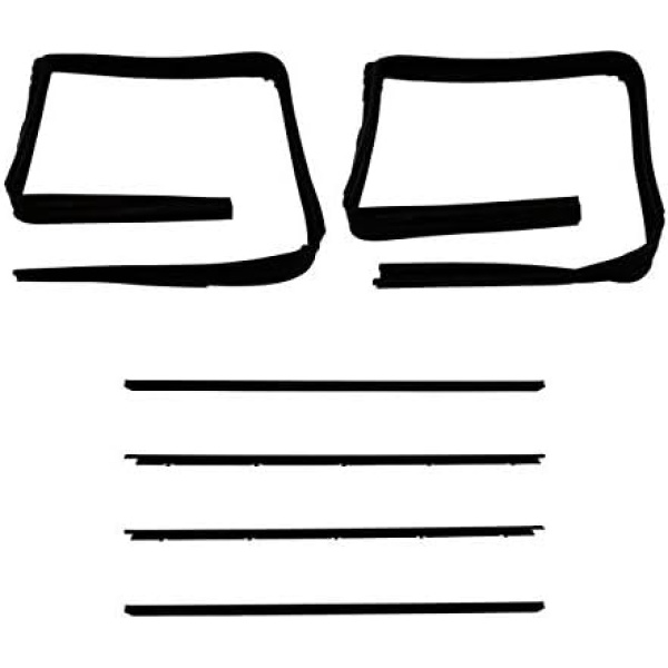 Door Window Belt Weatherstrip Kit - 6 Piece - Compatible with 1982-1993 Chevy S10