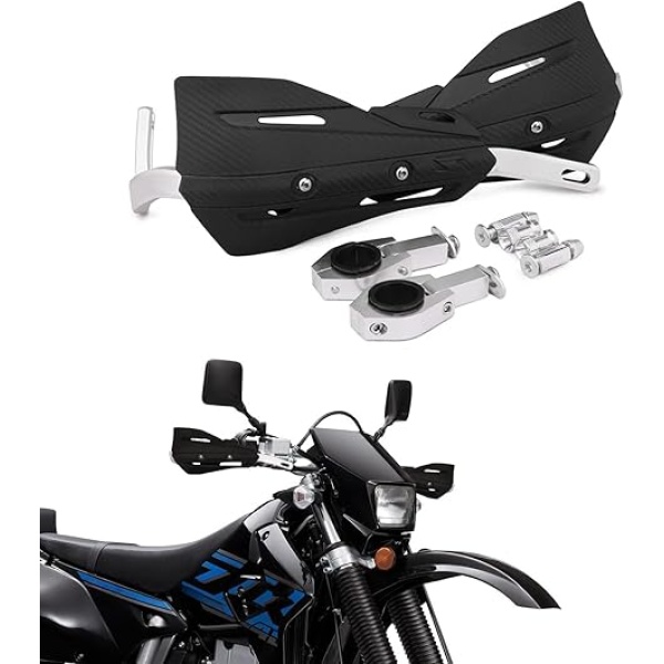 JFG RACING Dirt Bike Handguards,Motorcycle 7/8'' and 1 1/8'' Hand Guards Aluminum Universal for Dirt Pit Bike MX Motocross Supermoto Racing ATV Quad KAYO - Black