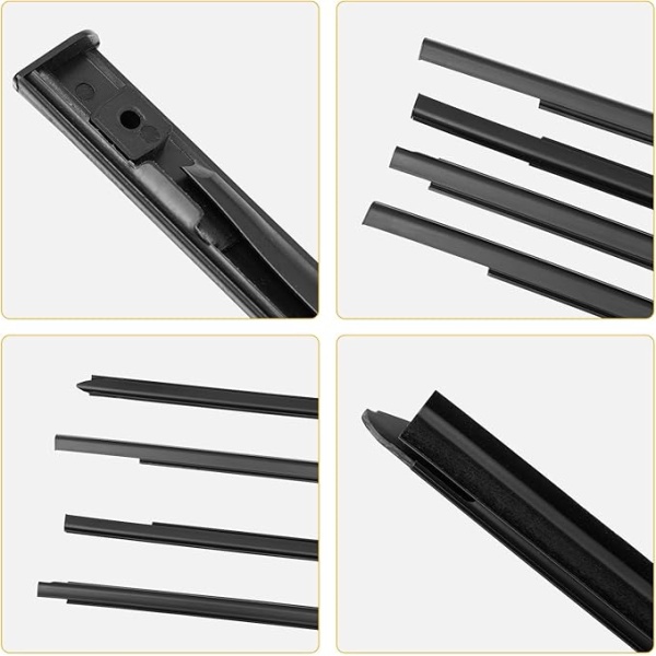 Weatherstrip Window Moulding Trim Seal Belt Kit Compatible with Dodge Ram 1500 2500 3500 4500 5500 Crew Cab 2009-2023, Weather Stripping Replace#55112376AH 55112377AH 55372138AH 55372139AH (4PCS) - Image 3