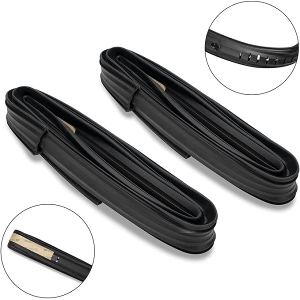 Front Door Window Molding Rubber Felt Trim Seal Weatherstrip Kit Compatible with 1973-1991 Chevy C10 C20 C30 K10 K20 K30 R1500 R2500 R3500 GMC Suburban C1500 C2500 C3500 K1500 K2500 K3500 - Image 2