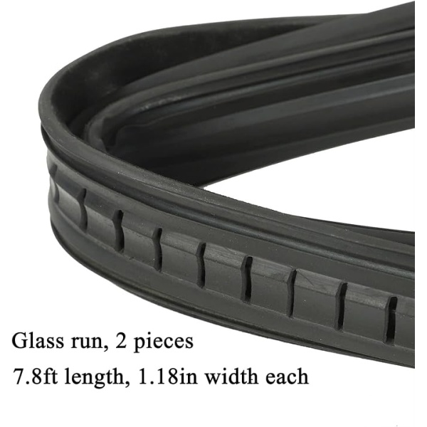 Front Door Window Molding Rubber Felt Trim Seal Weatherstrip Kit Compatible with 1973-1991 Chevy C10 C20 C30 K10 K20 K30 R1500 R2500 R3500 GMC Suburban C1500 C2500 C3500 K1500 K2500 K3500 - Image 6