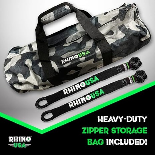 Rhino USA Kinetic Rope Recovery Kit (7/8in x 30ft) - Heavy Duty Offroad Snatch Strap - Includes 2 Soft Shackle for UTV, ATV, Truck, Car, Jeep, Tractor - Image 5