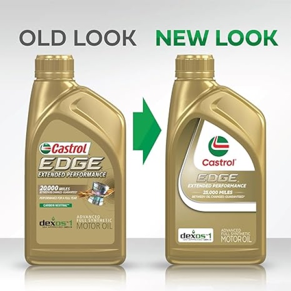 Castrol EDGE Extended Performance 0W-20 Advanced Full Synthetic Motor Oil, 1 Quart, Pack of 6 - Image 3
