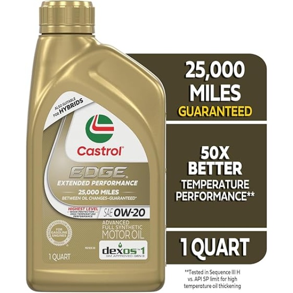 Castrol EDGE Extended Performance 0W-20 Advanced Full Synthetic Motor Oil, 1 Quart, Pack of 6 - Image 2