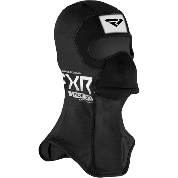 FXR Black/White Boost Anti-Fog Balaclava Omni-Stretch Full Coverage Windproof
