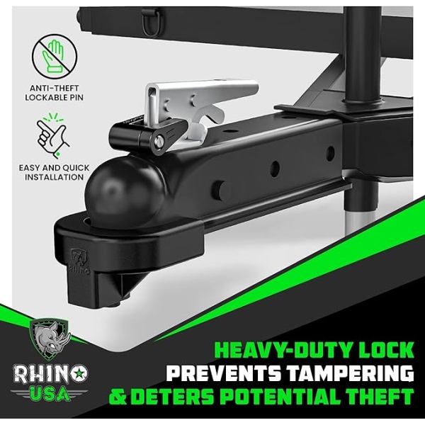 Rhino USA Trailer Hitch Coupler Lock Kit (for 2-5/16" Trailers) Heavy Duty Anti-Theft Tongue Locks for Boat, RV, Travel Trailers & More - Reinforced Solid Steel for Ultimate Peace of Mind! - Image 3