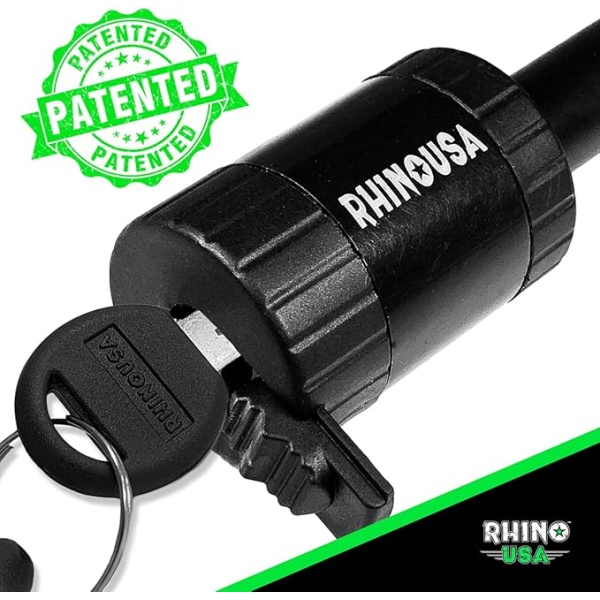 Rhino USA Trailer Hitch Pin - Patented 5/8" Locking Receiver Hitch Pins for Class III IV Hitches - Weatherproof Anti-Theft Lockable Pin with Dust, Mud & Gunk Protection - Used to Tow Truck, Boat, Bike 2 IN - Image 2