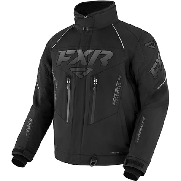 FXR Men's Adrenaline Snowmobile Jacket 2025 (Black/Grey Fade)