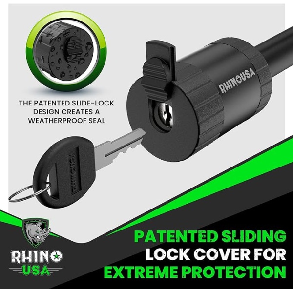 Rhino USA Trailer Hitch Pin - Patented 5/8" Locking Receiver Hitch Pins for Class III IV Hitches - Weatherproof Anti-Theft Lockable Pin with Dust, Mud & Gunk Protection - Used to Tow Truck, Boat, Bike 2 IN - Image 5