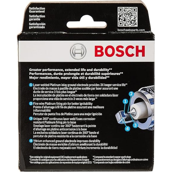 BOSCH 8110 OE Fine Wire Double Platinum Spark Plug - Pack of 4 - Image 2